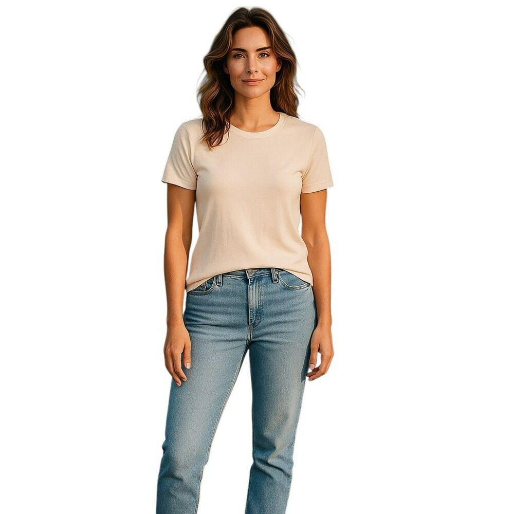 Kiko  T-Shirt  Women's Size  M 100% Cotton  Salmon  Round Neck Brand  New # 189